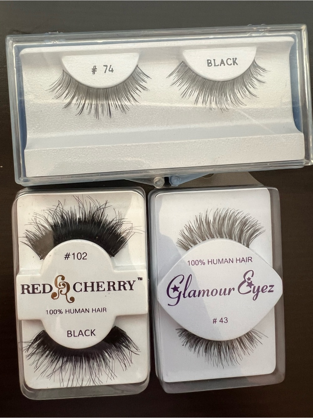 Red Cherry & Glamour Eyez Black False Eyelashes - Natural & Dramatic Styles